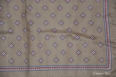 Christian Dior Taupe with Imperial Floral Silk Handkerchief