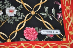 Tiffany & Co Designed by Sybill Connolly Signature Festive Floral Silk Scarf