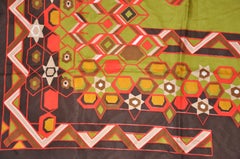 Multi Herbsttöne Abstrakt mit warmen Brown Rand Seidenschal