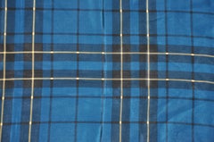 Geoffrey Beene Signature Ivory & Black Herringbone Border Silk Scarf