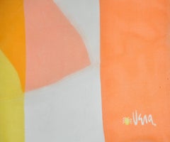 Vera Tangerine, White & Yellow Chiffon Scarf