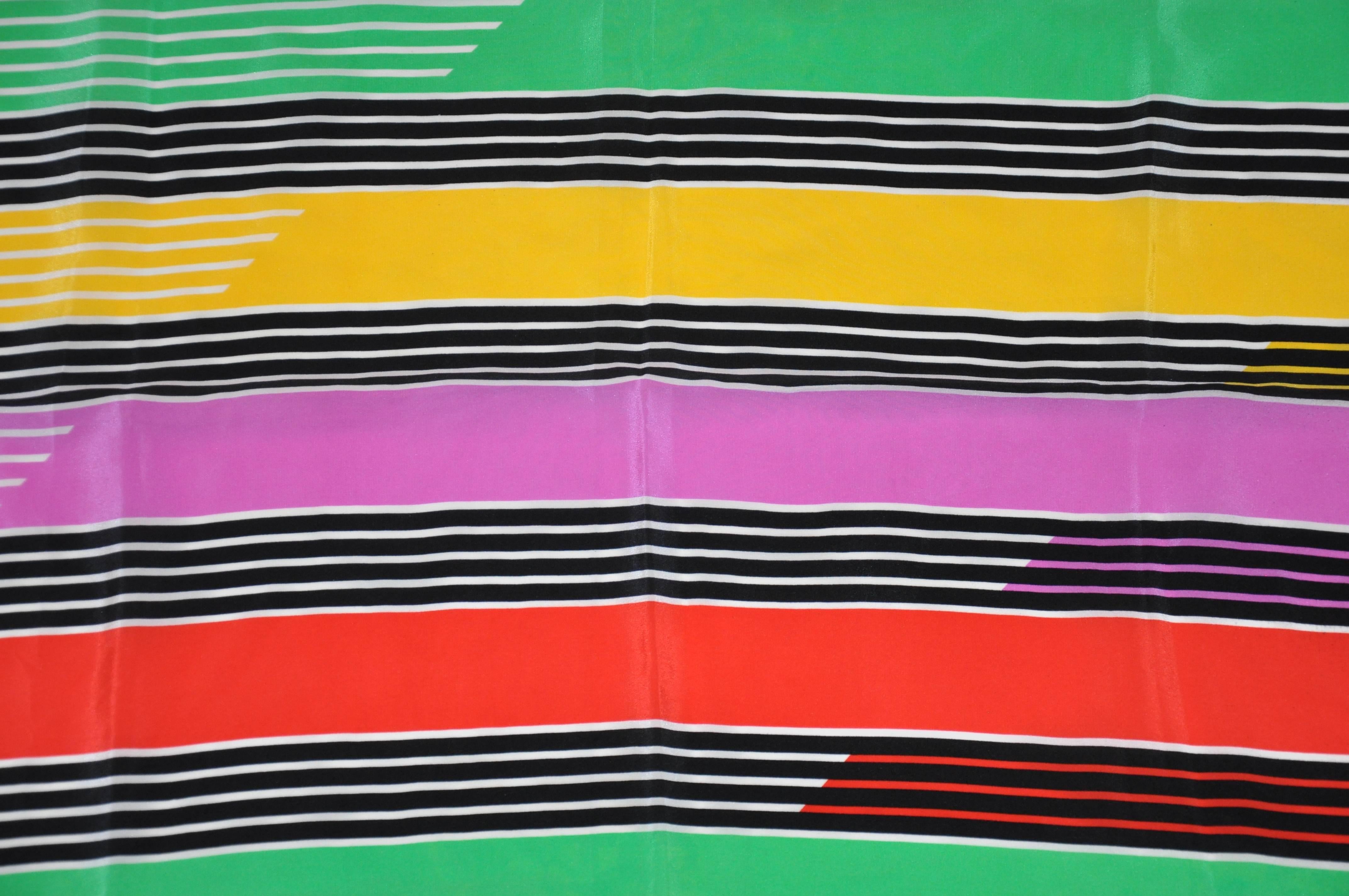 da uomo o donna Sciarpa di seta Yves Saint Laurent multicolore 