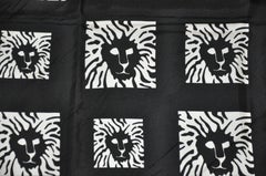Anne Klein Black & White Signature Logo Silk Scarf