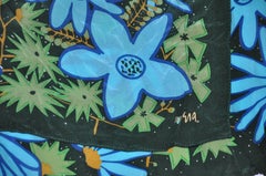 Vera Forest Green with Multi Turquoise & Green Floral Silk Scarf