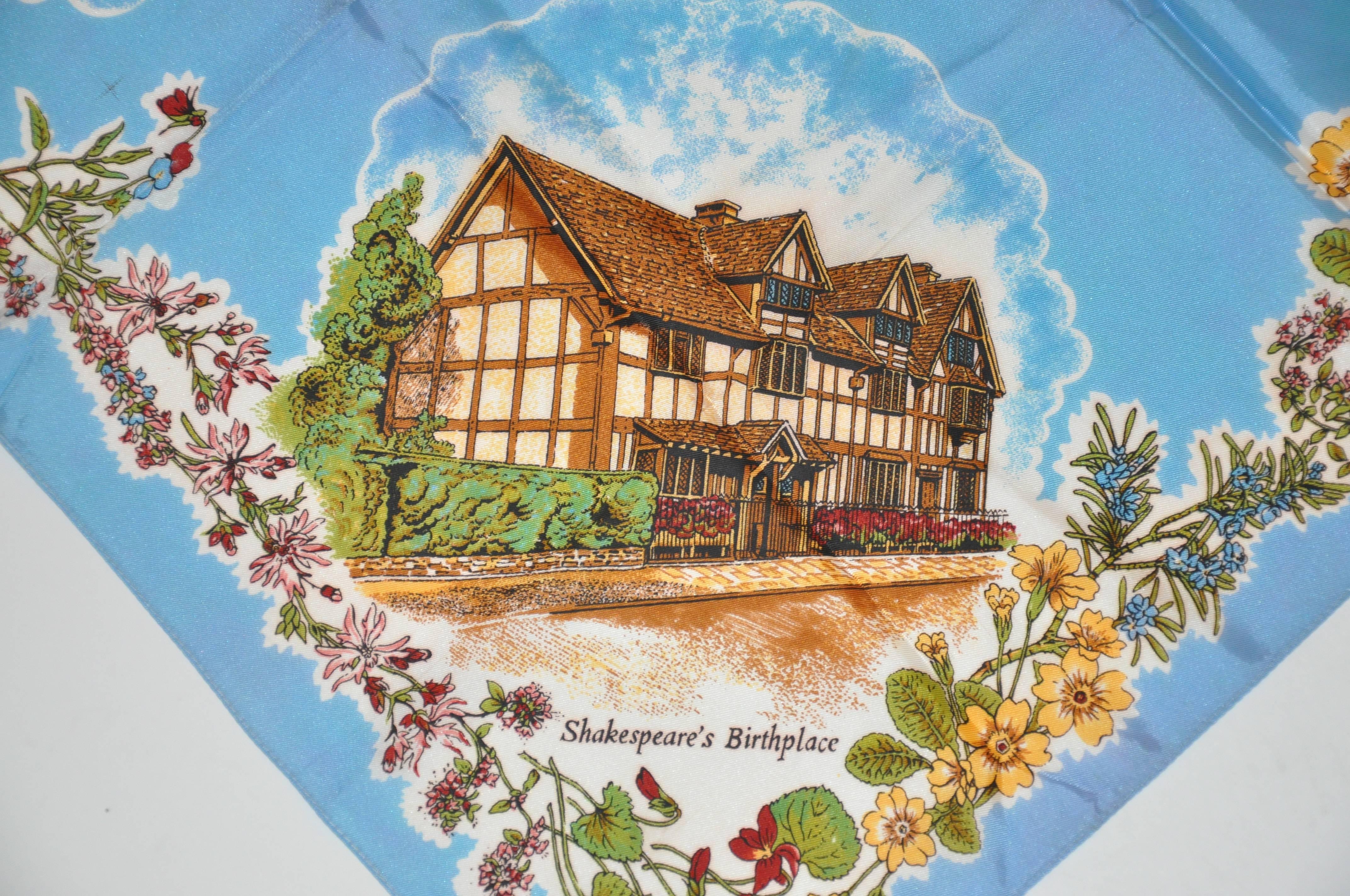 Gray Shakespeare's Stratford Upon Avon Scarf For Sale