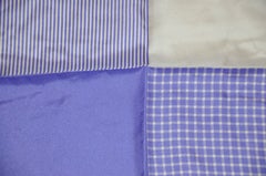 Shades of Lavender with Navy Border Silk Handkerchief