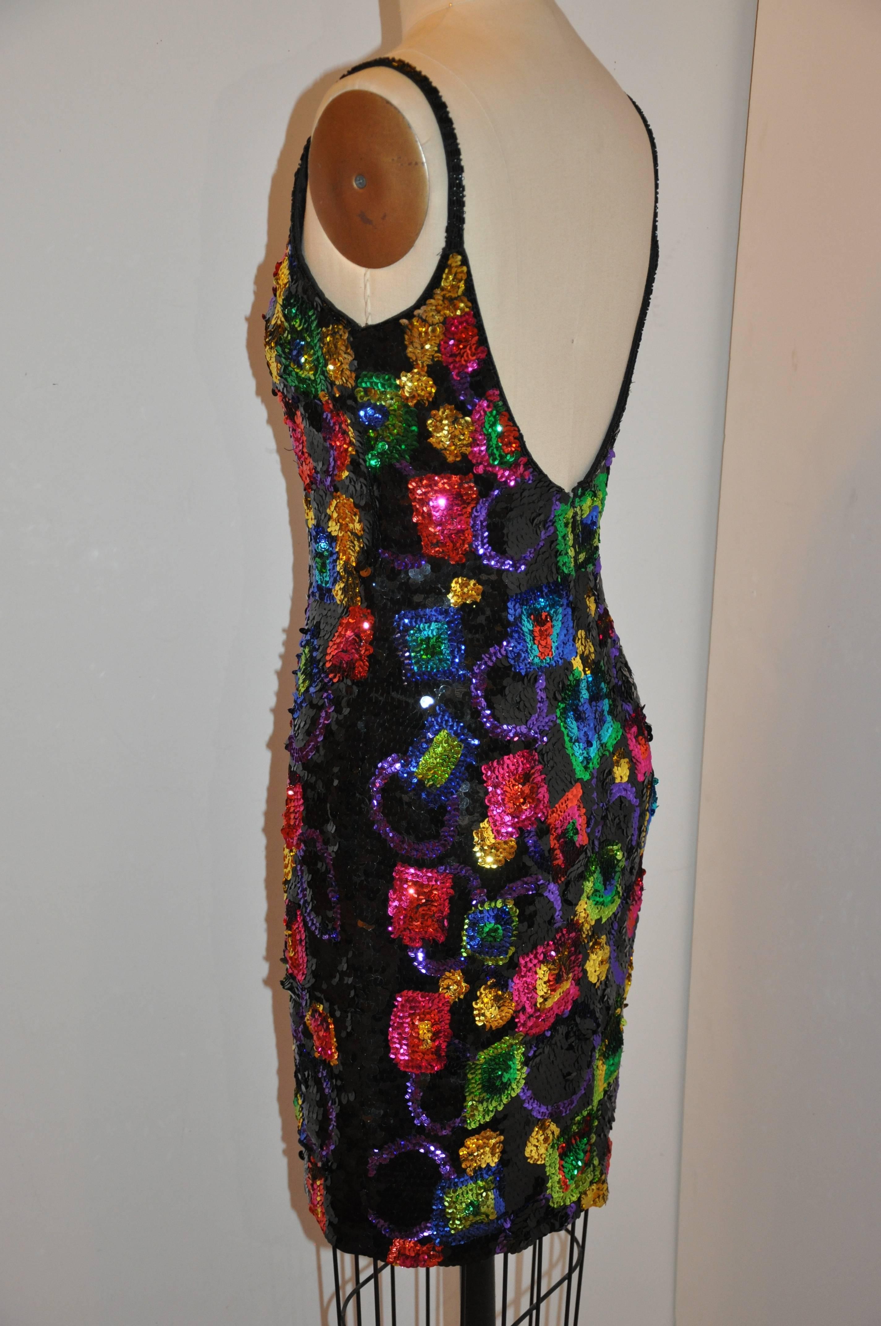 80s sequin dress