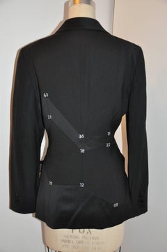 Moschino Black "Numerology" Deconstructed Blazer with Two Set-In Pockets