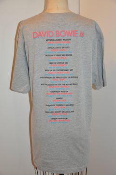 David Bowie "New York City Retrospective Exhibition"  "Ziggy" Gray Cotton Tee
