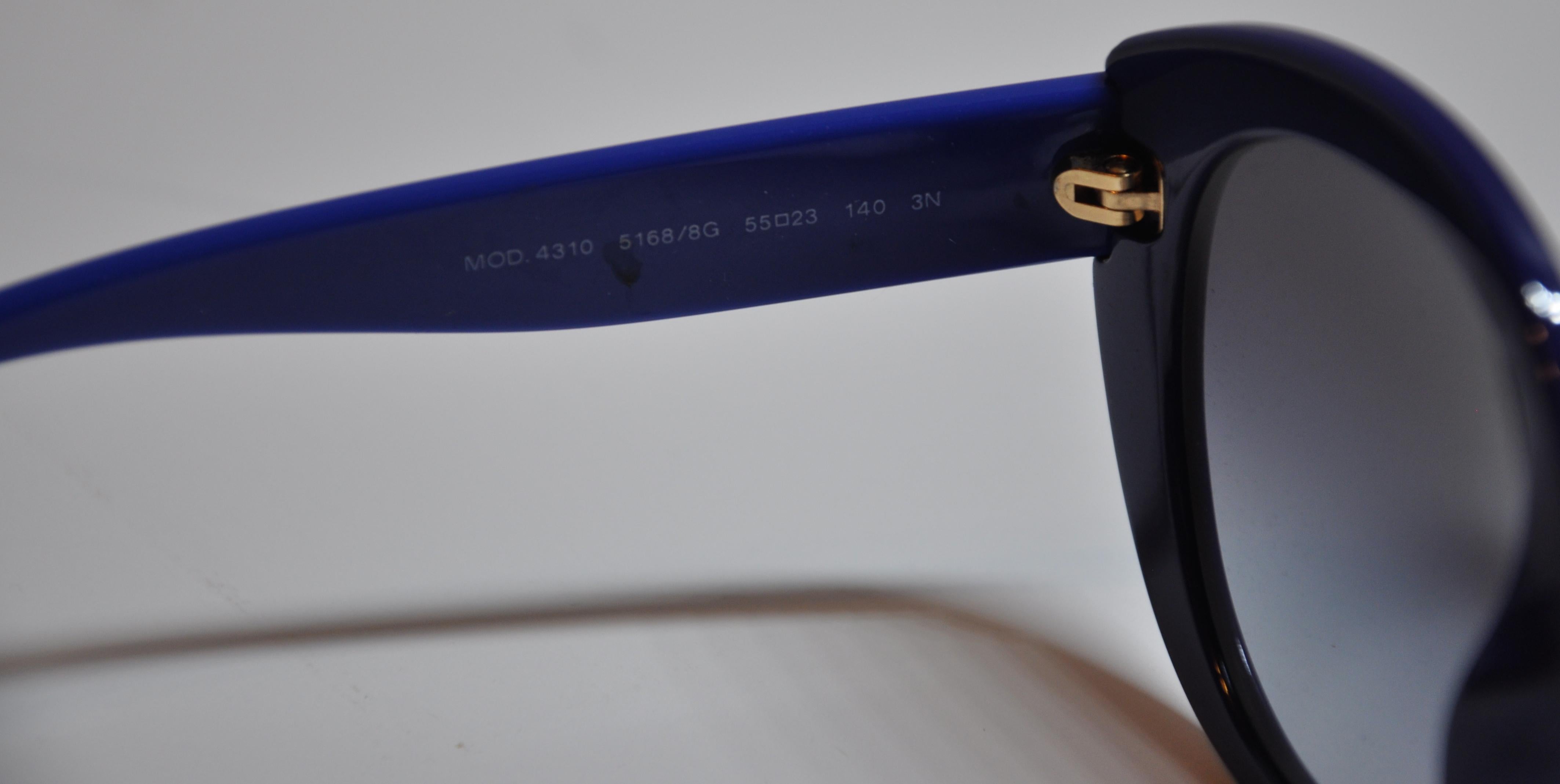 Black Gianni Versace Thick Bold Lapis With Gilded Gold Hardware Sunglasses For Sale