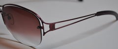 Jean Paul Gaultier Gilded Melot-Wine Hardware with Signature Logo Sunglasses