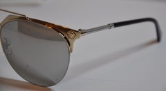 Gianni Versace Signature Polished Gilded Gold Hardware Sunglasses