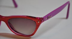 Christian Dior Iridescent Candy-Apple-Red / Fuchsia Lucite Prescription Sunglass