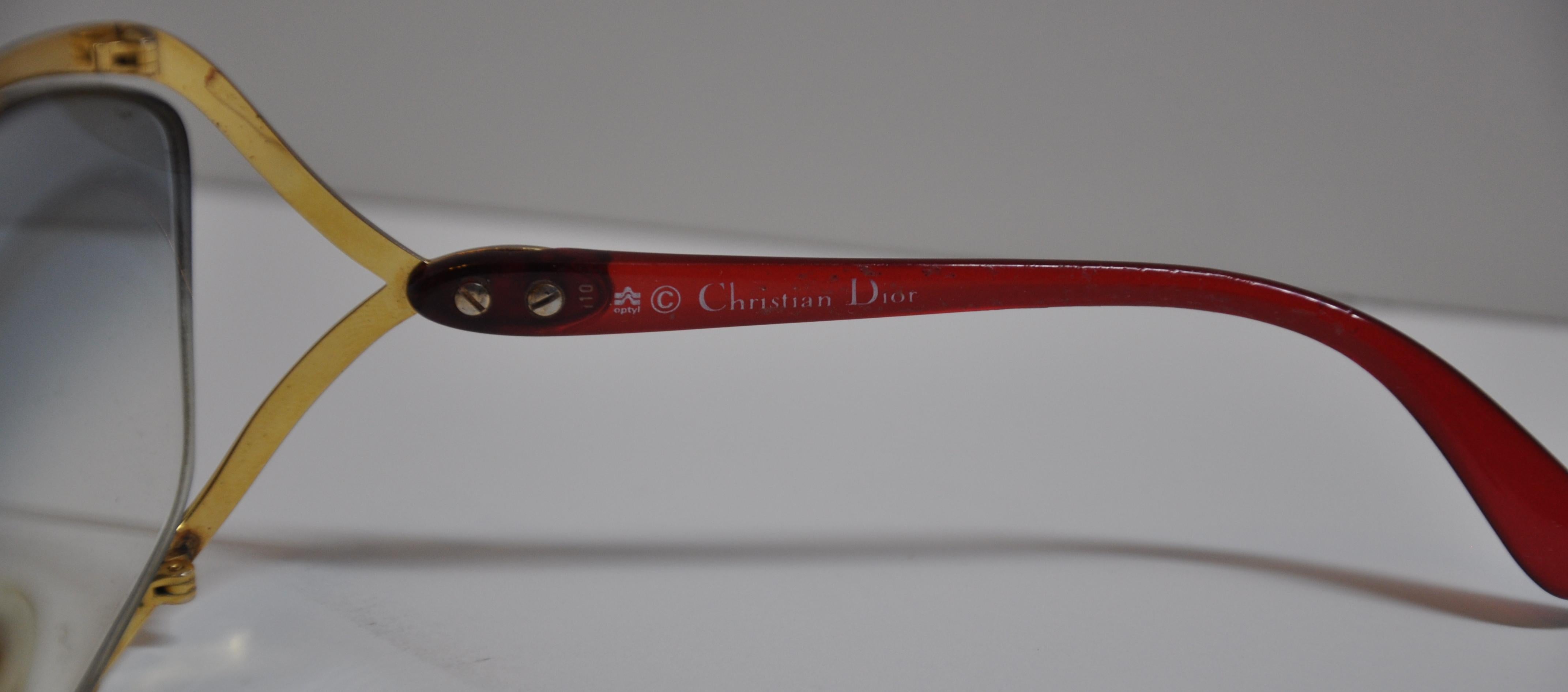 red or dead glasses with changeable arms