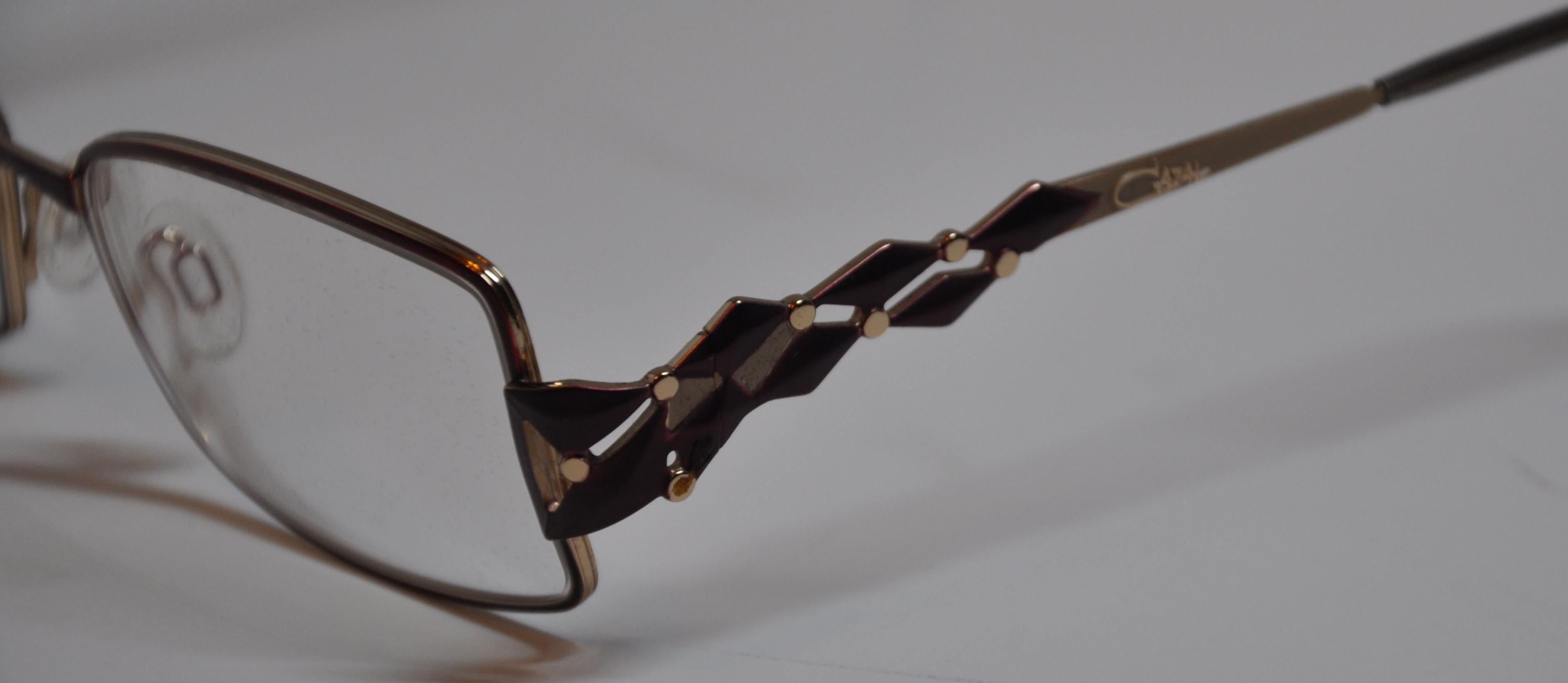 cazal gold frame glasses