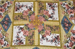 Mark Cross Beautiful and Elegant "Bundles of Fall Florals" Silk Jacquard Scarf