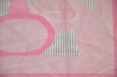 Oscar de la Renta "Summer Pinks & Stripes" Cotton Scarf