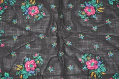 Anne Klein für Saks Fifth Avenue Huge Multicolor ""Winter Florals" Fransenschal