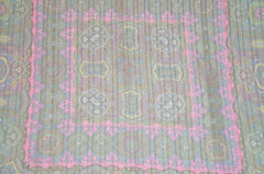 Multi Color "Summer Shades of Palseys" with Pink Fringed Borders Scarf