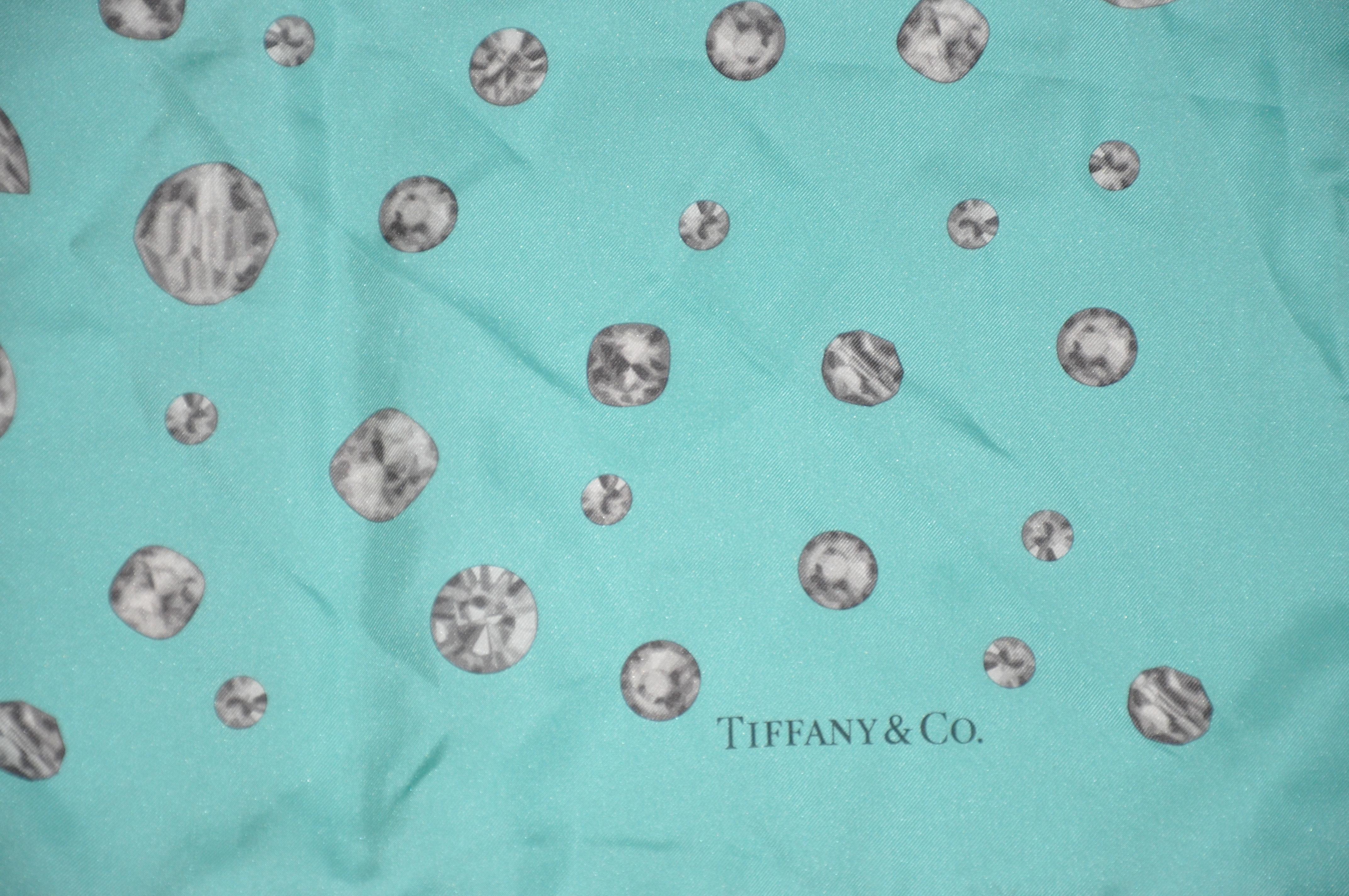 Tiffany & Co - Écharpe emblématique en jacquard de soie « Diamonds, Diamonds » Unisexe en vente