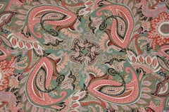 Huge Linda Duno Midnight Blue Floral Border with Whimsical Florals Silk Scarf