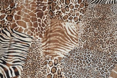 Adrienne Landau Multi Shades of Browns & Cream "Lions, Tigers and Leopard" Scarf