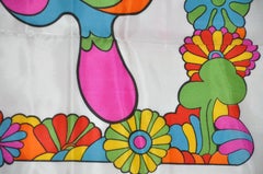 Vivid "Mod Butterfly" von Peter Max für Seagram's & 7Up Acetat-Schal mit Ikonenmuster