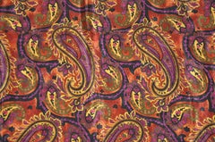 Honey Wonderfully Rich Hues of Browns Palseys with Brown Borders Silk Scarf