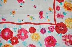 Laura Ashley Springtime Cream with Multi Colors of Florals Silk Scarf
