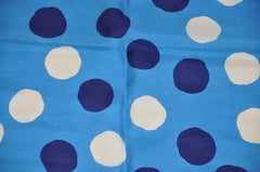 Yves Saint Laurent Whimsical Multi-Color Polka Dot with Autumn Border Silk Scarf