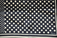 Vera Black & Taupe Multi-Size Polka Dots and Multi-Size Stripes Scarf