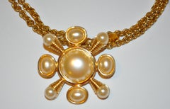 Kenneth Jay Lane Gilded Gold Vermeil Hardware with Optional Pendant & Brooch