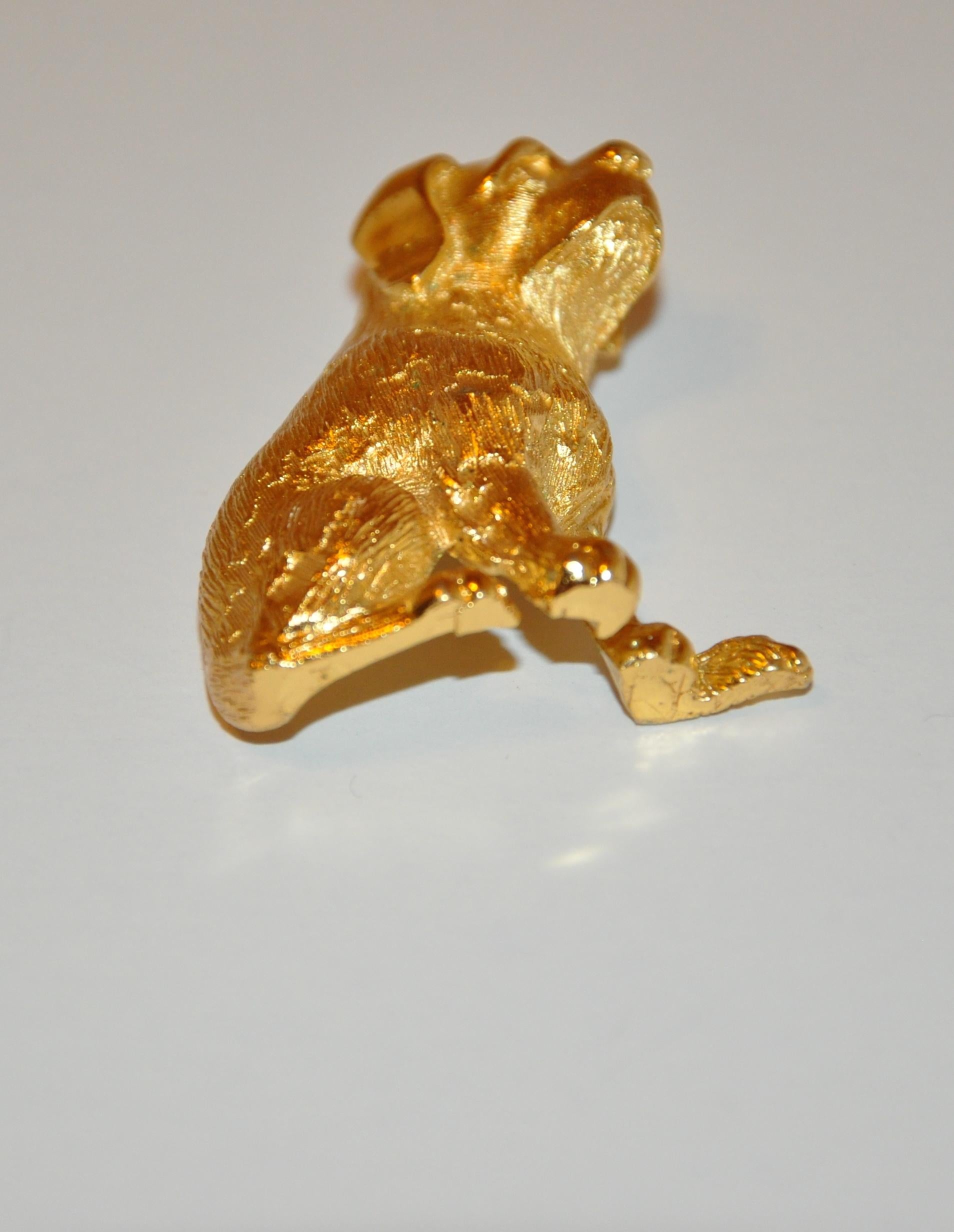 Trifari Etched Gilde Gold Vermeil Hardware 