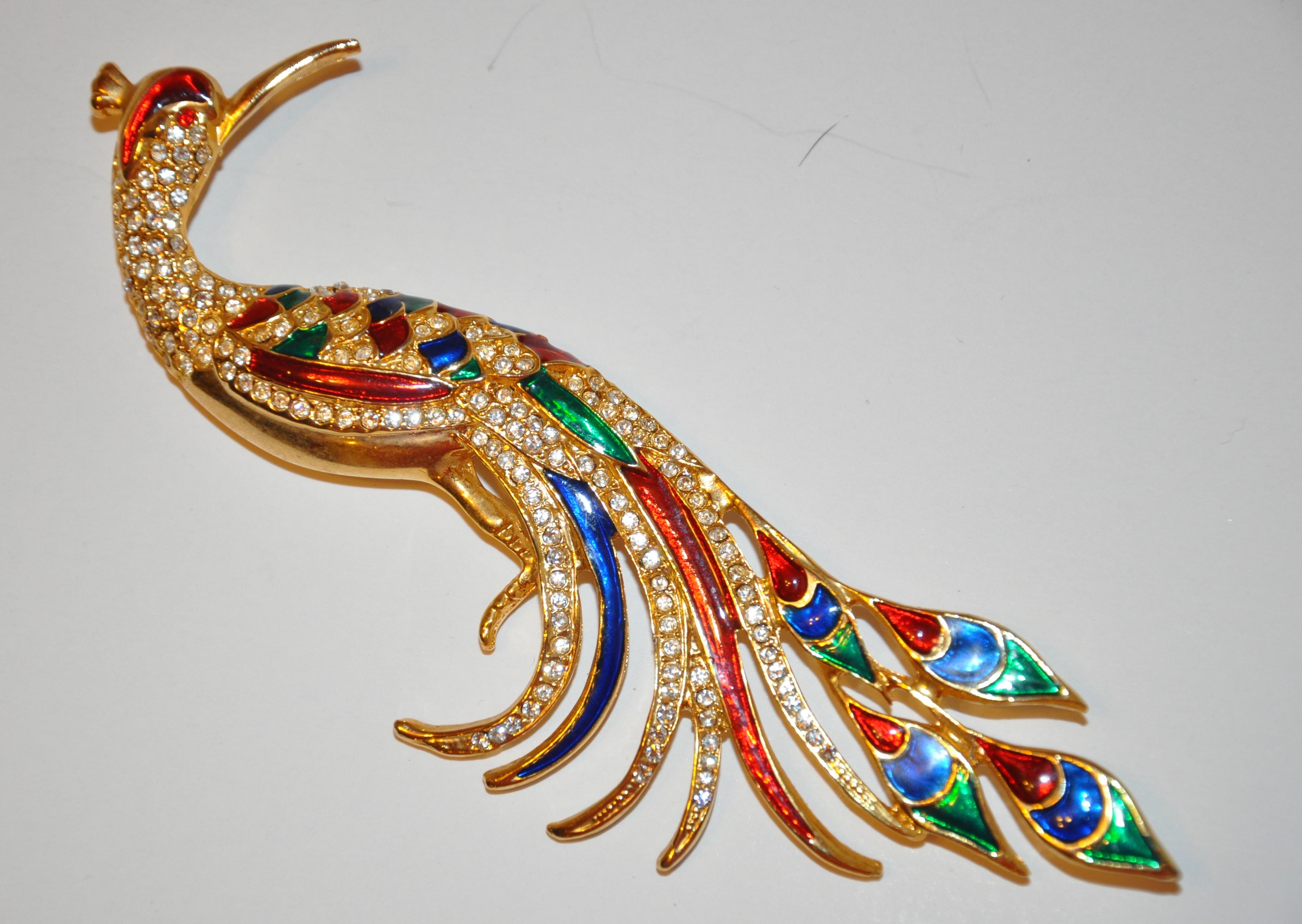 enamel peacock