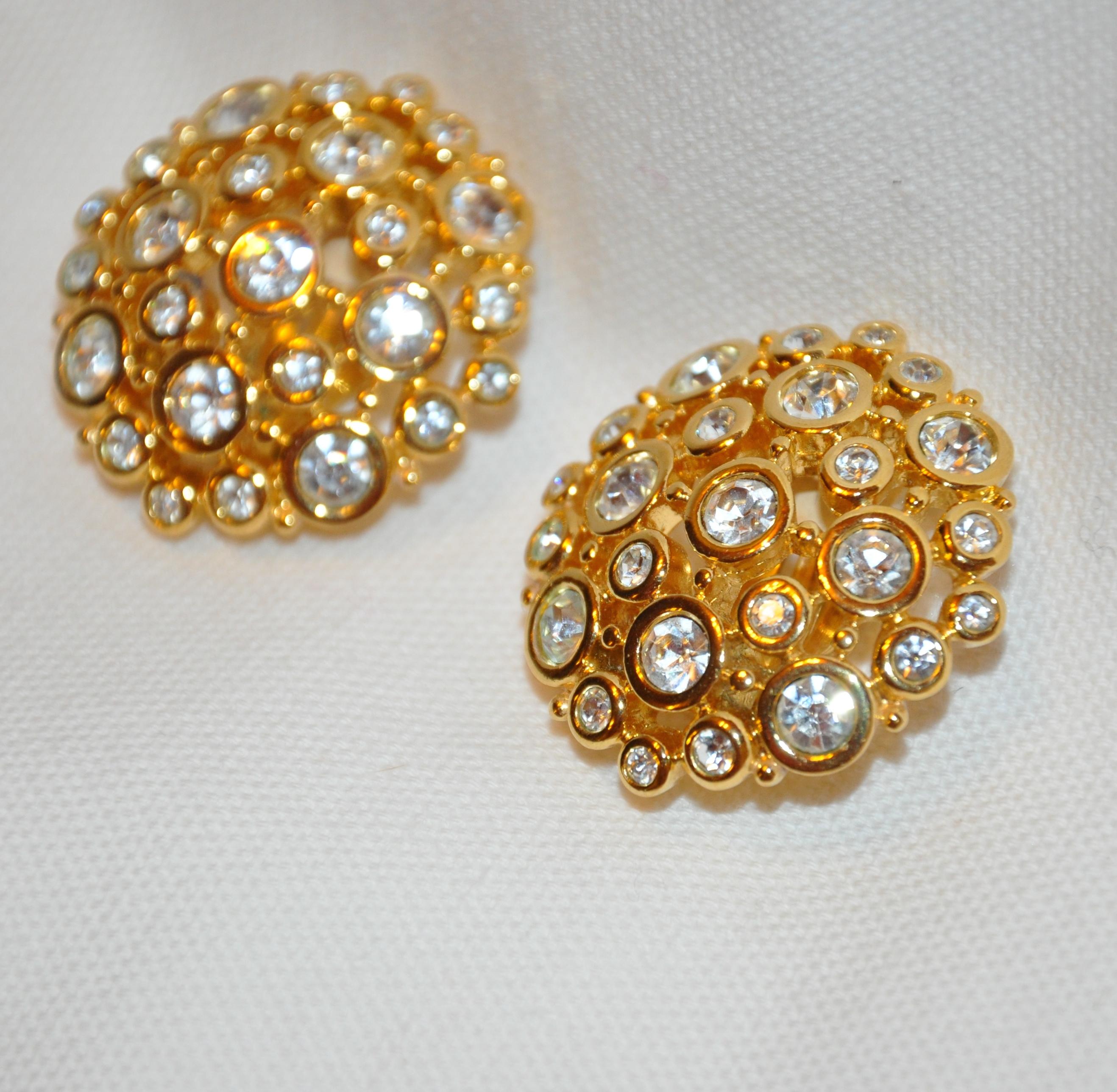 simple fashion gilded diamond earrings for sale