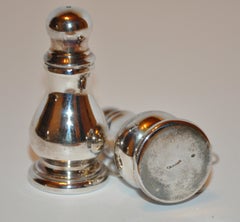 Pair of Heavy Sterling Silver Salt & Pepper Shakers