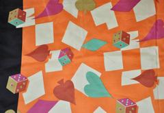 Matsuda Multi-Color "Dices & Spade" Silk Scarf