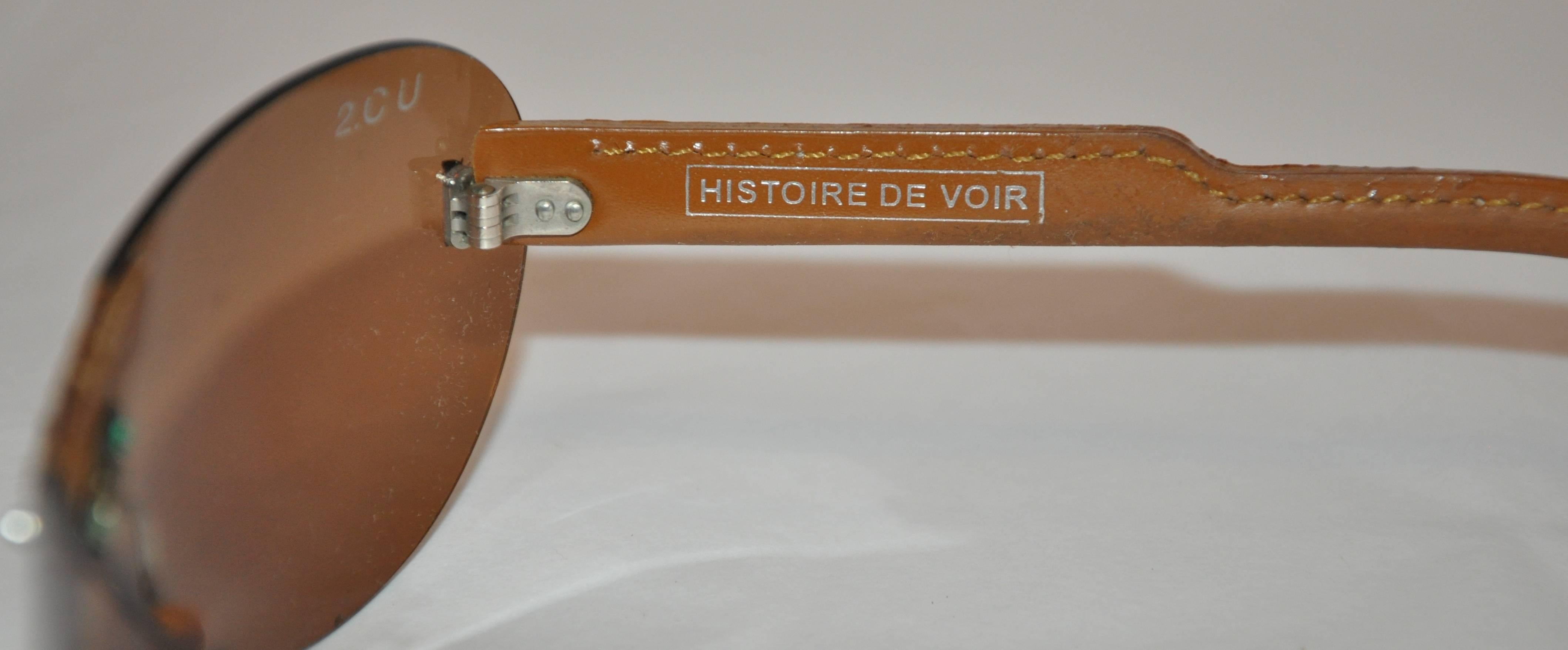 Detaillierte Stitched Leder Arms-Sonnenbrille von Louis Vuitton im Zustand „Gut“ im Angebot in New York, NY