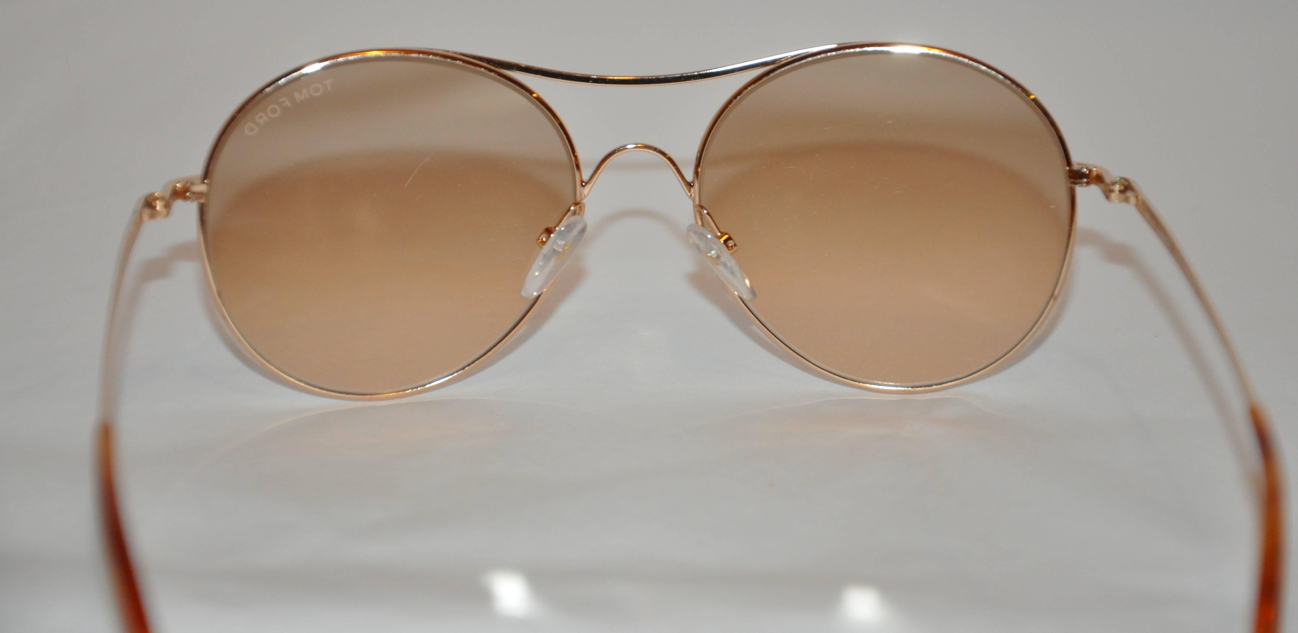 tom ford gold frame sunglasses