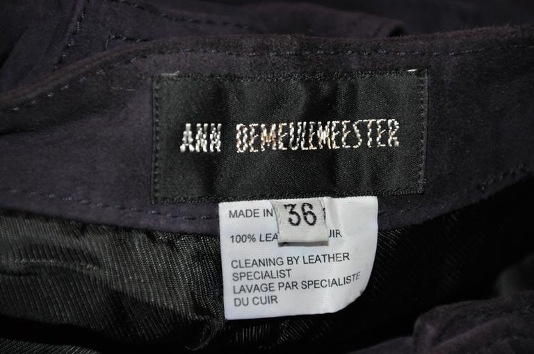 Ann Demeulemeester Deep Plum Lambskin Suede Jean-Style Trousers For ...