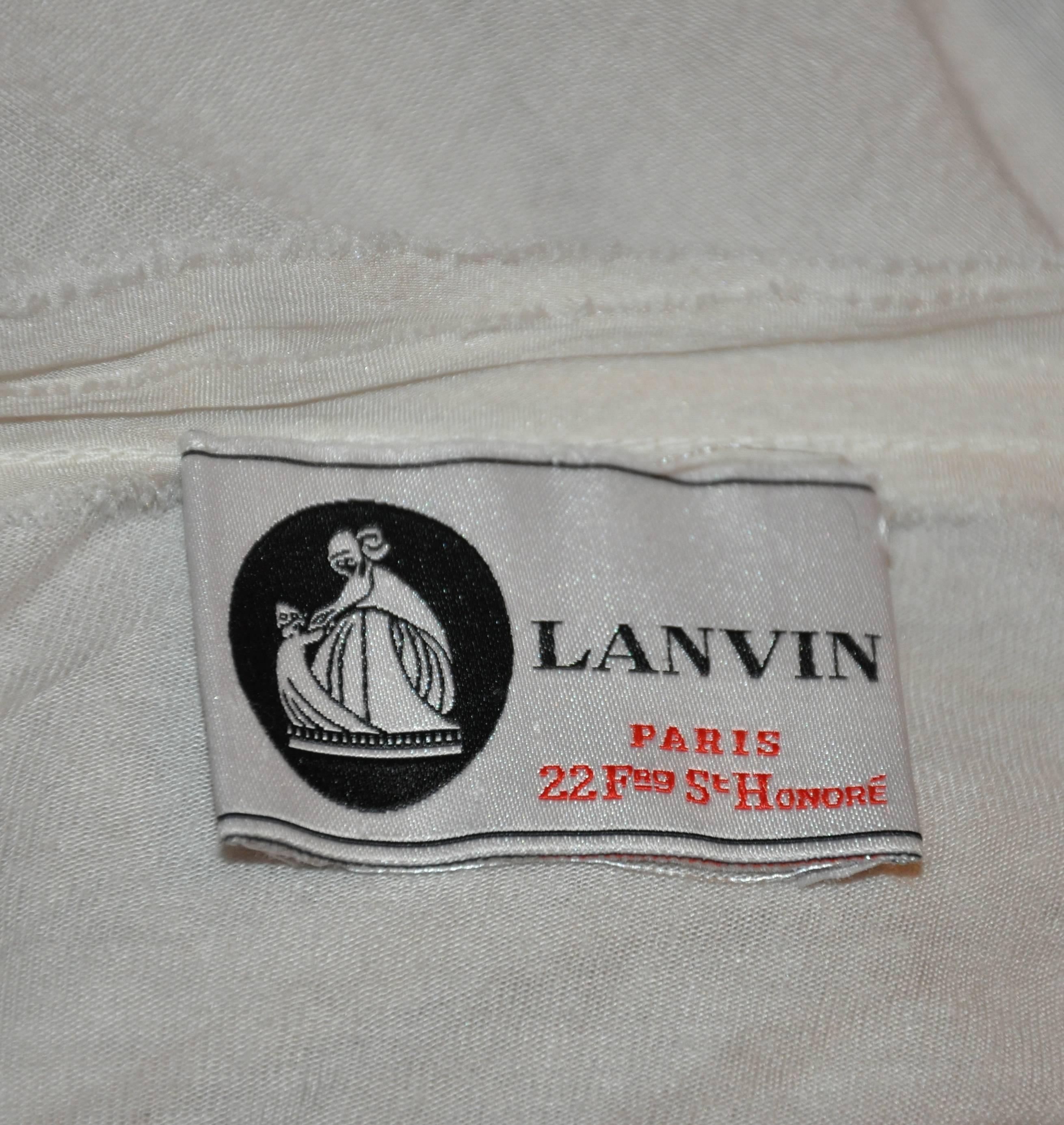 Brown Lanvin Double-Layered Cream Silk 