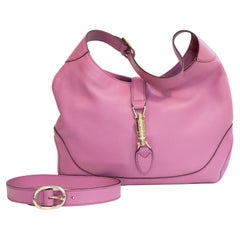 2000er Gucci Jackie Rosa Leder Schulter Umhängetasche