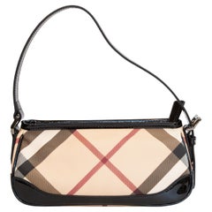 Années 2000 Burberry Multicolore Nova Check PVC Canvas Shoulder Bag Clutch Eevening Bag