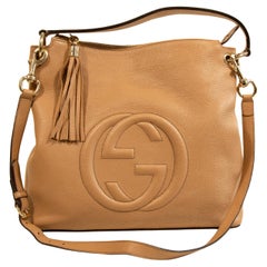 2000s Gucci Beige Leather Soho Convertible Bag