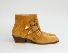 2000s Chloe Brown Suede Susanna Ankle Boots