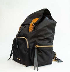Burberry-Rucksack aus schwarzem Nylon aus den 2000er Jahren