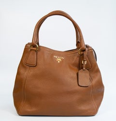 2000s Prada Brown Top Handle Shoulder Crossbody Bag