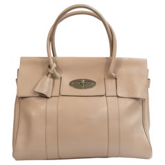 Borsa Mulberry Bayswater in pelle beige con manico superiore degli anni 2000