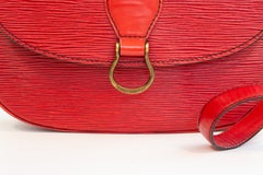 2000s Louis Vuitton Saint Cloud PM Red Epi Leather Shoulder Bag