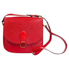 2000s Louis Vuitton Saint Cloud PM Red Epi Leather Shoulder Bag